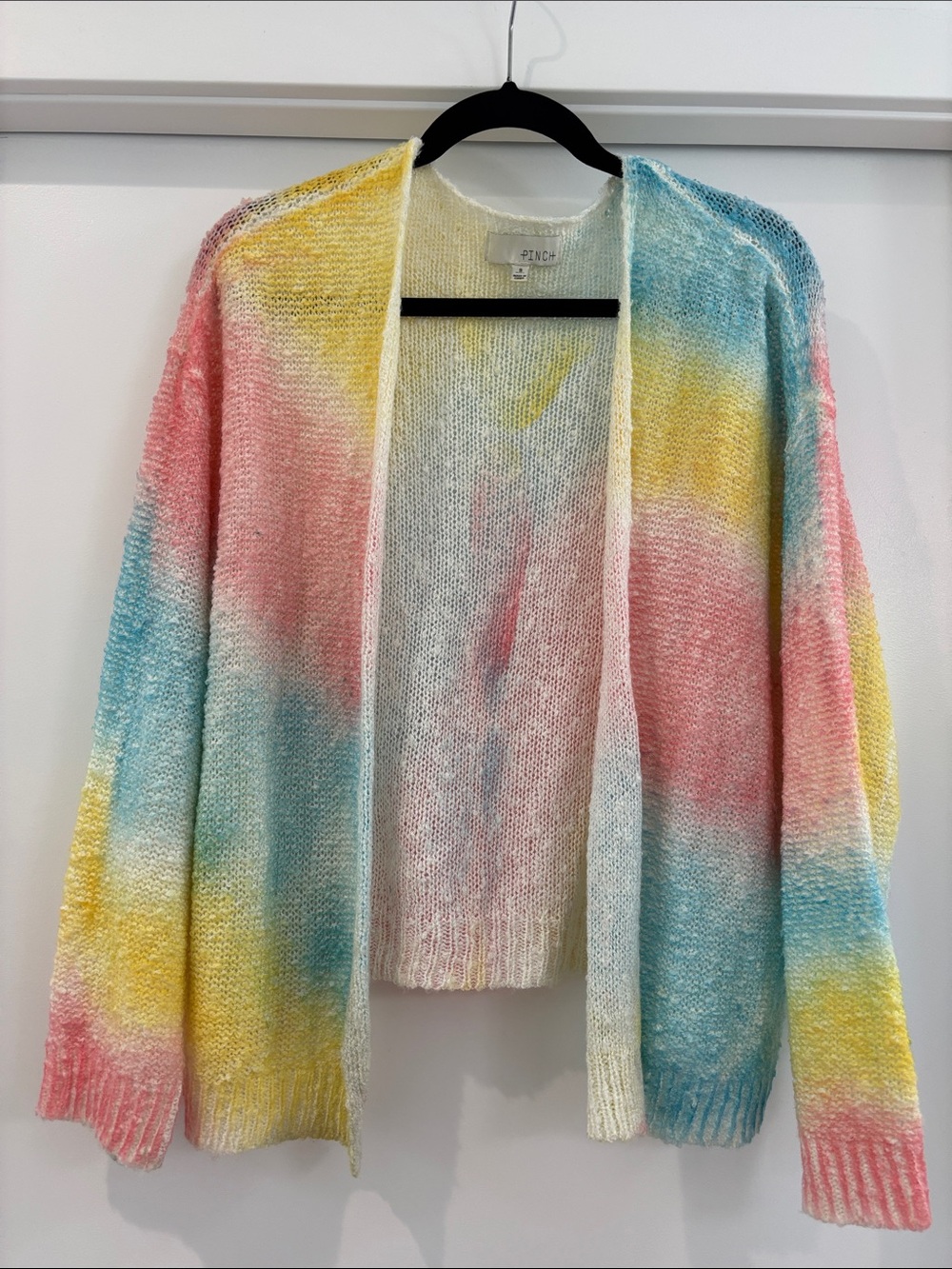 Anthropologie Pinch Rainbow Tie-Dye Cardigan in Cotton Candy - Picture 5 of 8